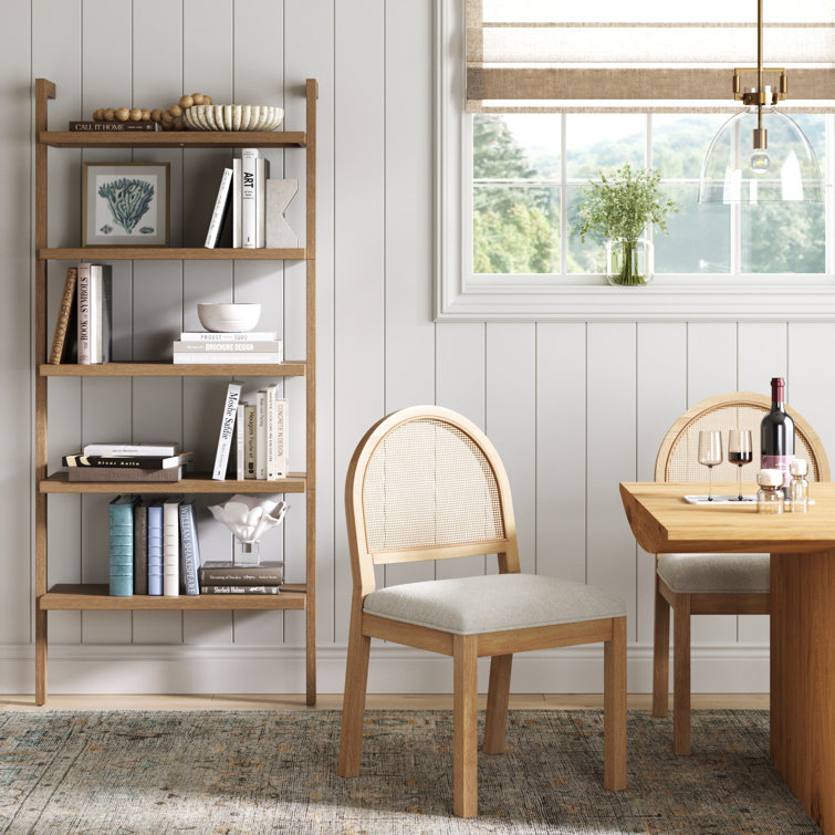 Beacon 72'' Brown Solid Wood 5-Tier Ladder Bookshelf