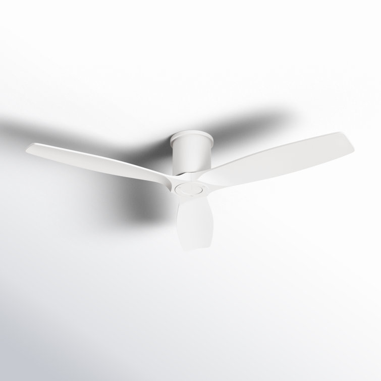 52'' Matte White Acrylic Ceiling Fan with LED Light and Remote