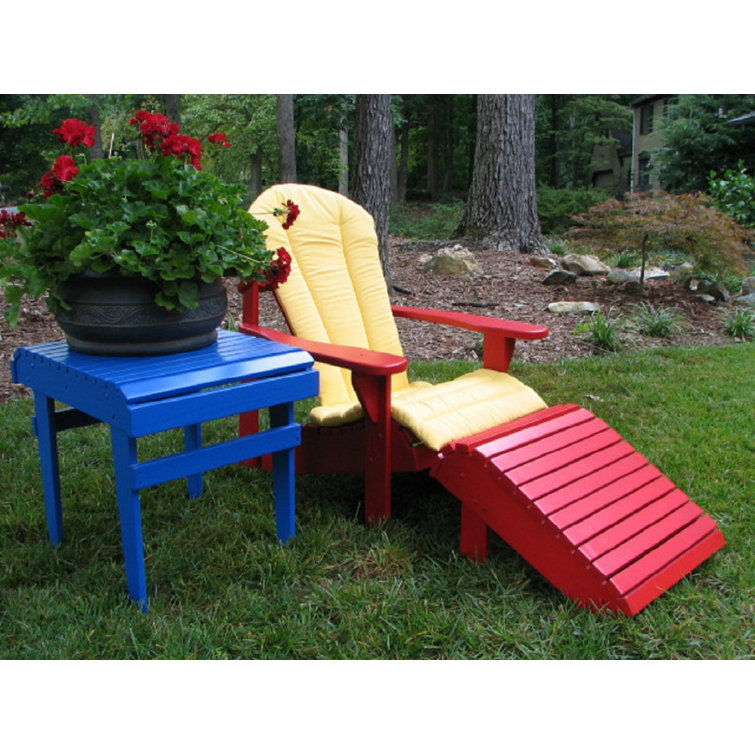 Forest Green Stripe Adirondack Chair Cushion with Acrylic Fabric
