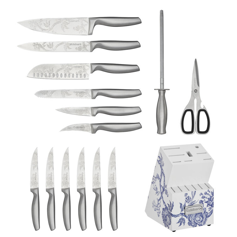 Cuisinart 15 Piece Caskata Collection Stainless Steel Hollow Handle Cutlery Block Set