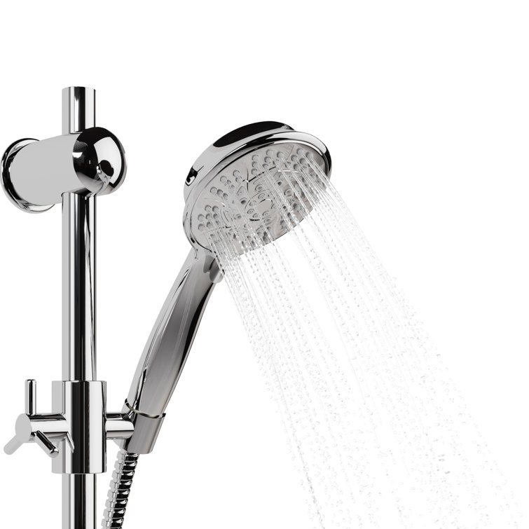 Matte Black Adjustable Multi-Head Shower System with Handheld