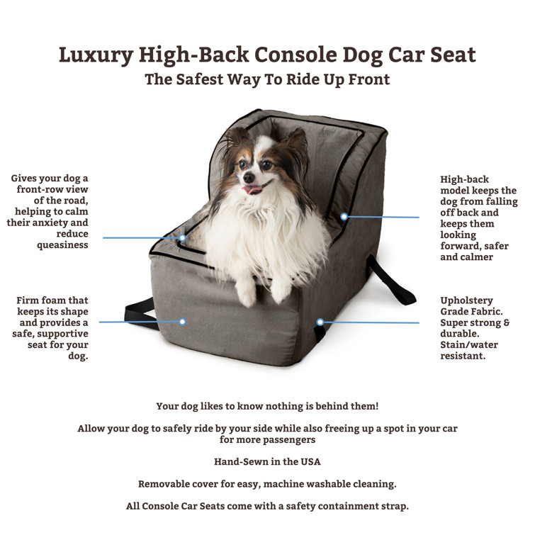 Large Black and Brown Microsuede Dog Carrier