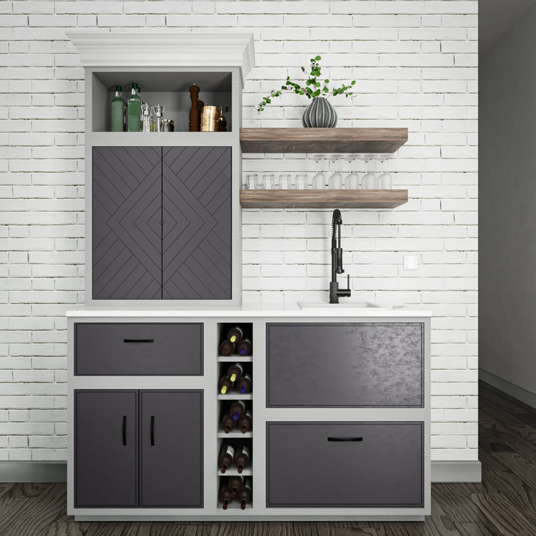White Quartz Composite Single Bowl Drop-In Kitchen Sink