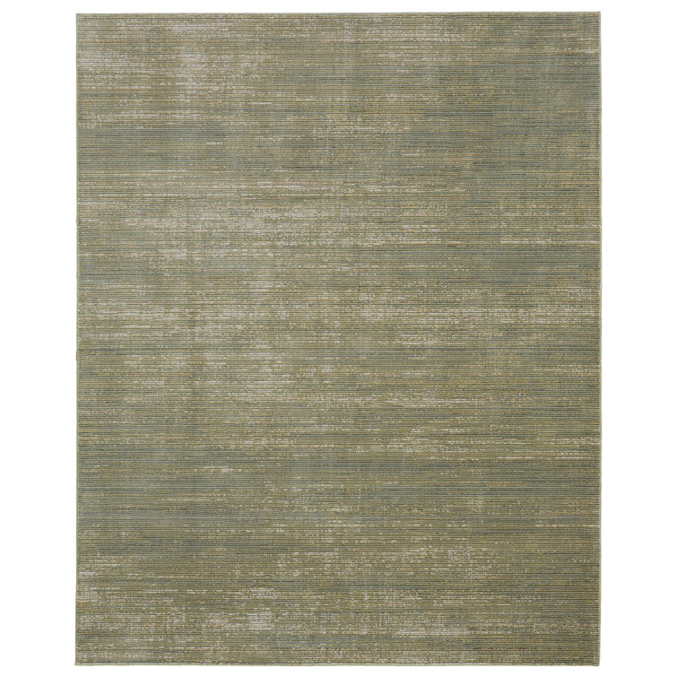 Deja Green and Tan Flat Woven Viscose Area Rug