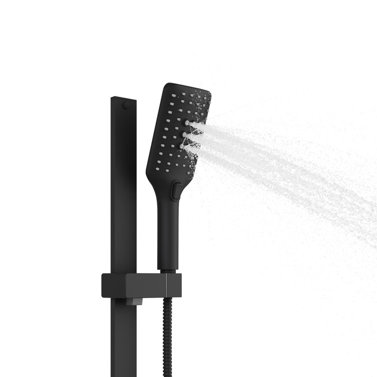 Matte Black Multi-Function Adjustable Shower System