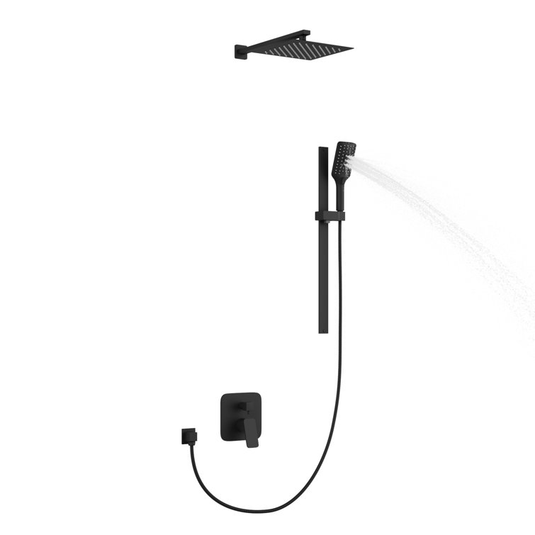 Matte Black Multi-Function Adjustable Shower System
