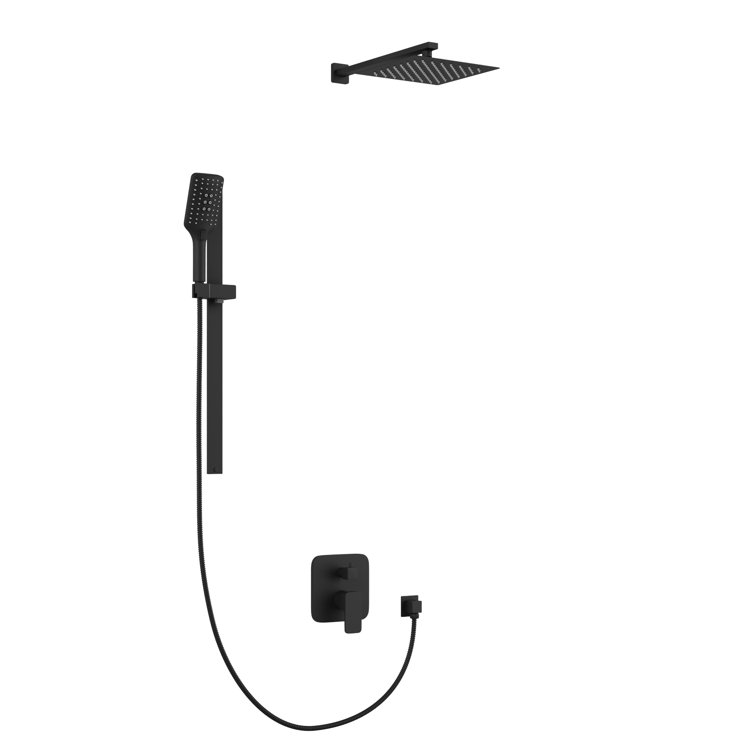 Matte Black Multi-Function Adjustable Shower System