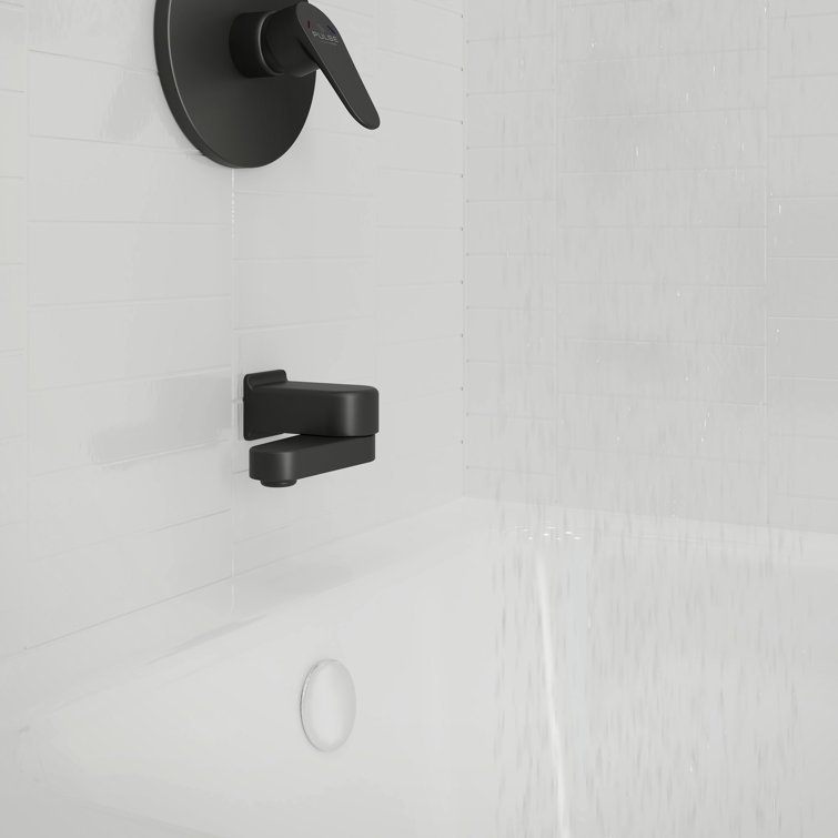 Matte Black Fold Away Tub Spout with Diverter