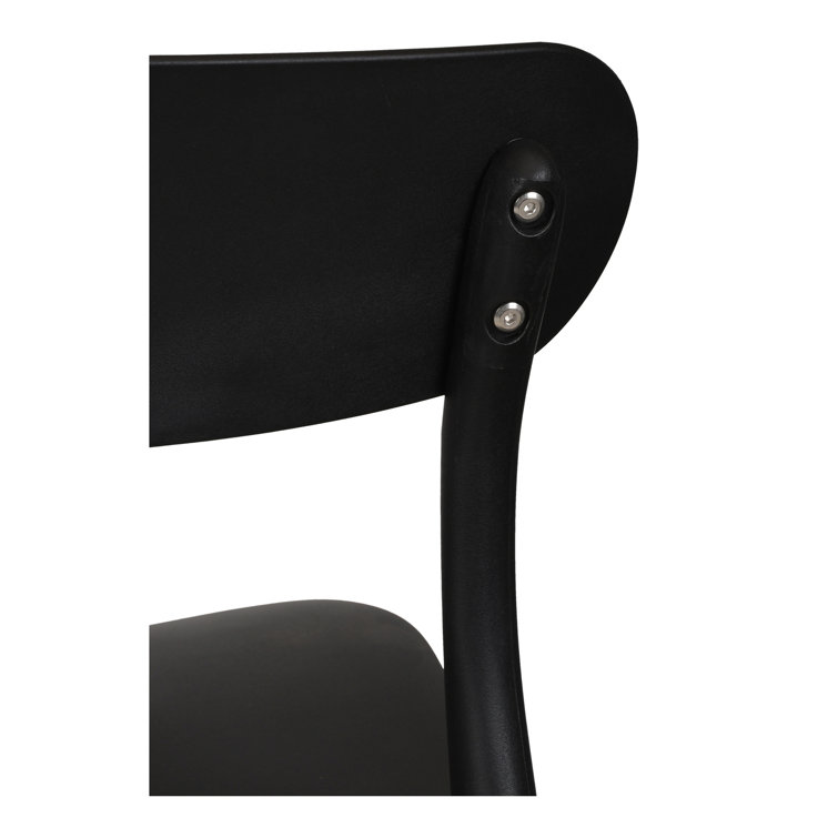 Kent Black Plastic Outdoor Dining Chairs, Set of 2