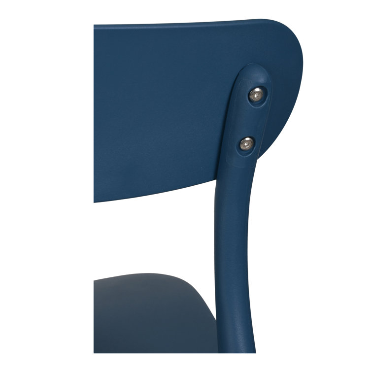 Navy Polypropylene Modern Outdoor Dining Chair Set