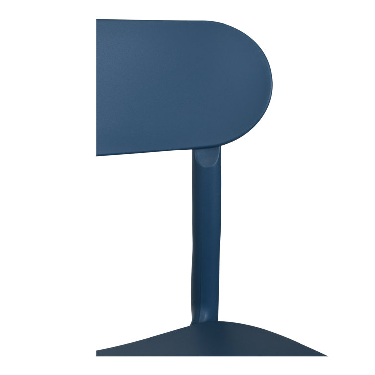 Navy Polypropylene Modern Outdoor Dining Chair Set