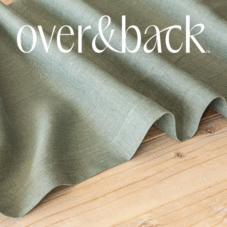 Green Linen Table Runner 18" x 90" for Rustic Decor