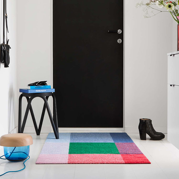 Colorful Meadow Recycled Plastic Outdoor Doormat 34 x 24 In