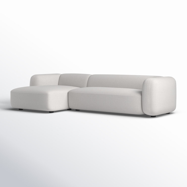 Nara Wheat & White Linen 2-Piece Chaise Sectional