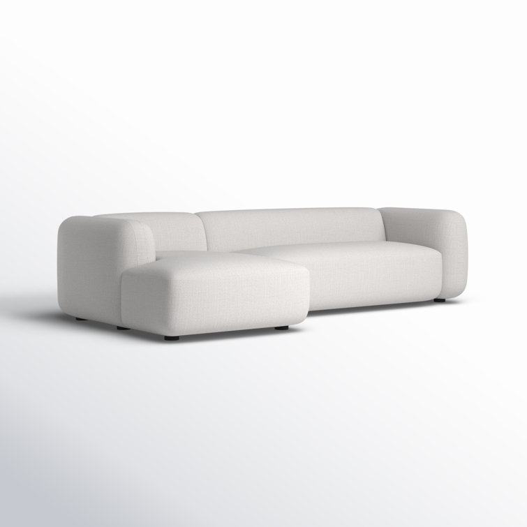 Nara Wheat & White Linen 2-Piece Chaise Sectional