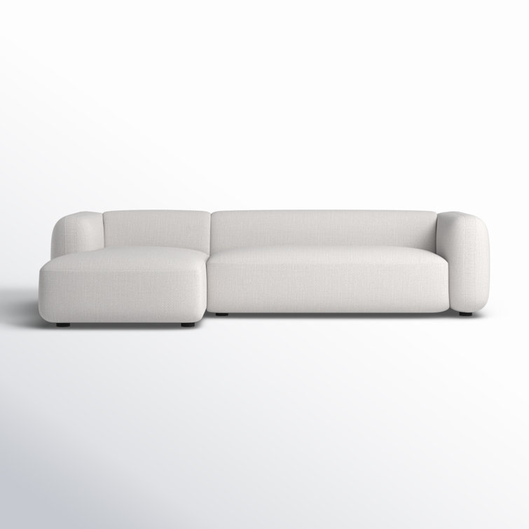 Nara Wheat & White Linen 2-Piece Chaise Sectional
