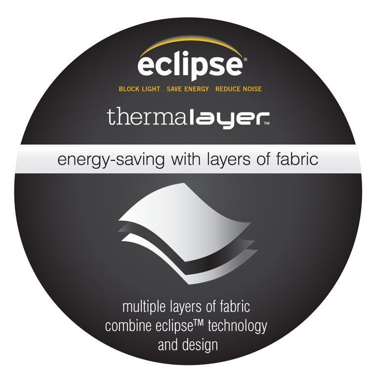 White Sill Length Polyester Blackout Drapes