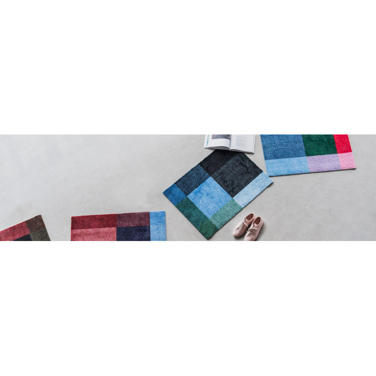 Colorful Meadow Recycled Plastic Outdoor Doormat 34 x 24 In