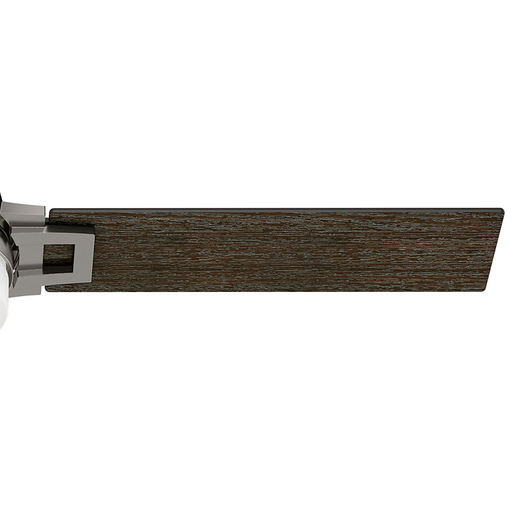 48'' Brushed Nickel 3-Blade Ceiling Fan with LED Light and Remote