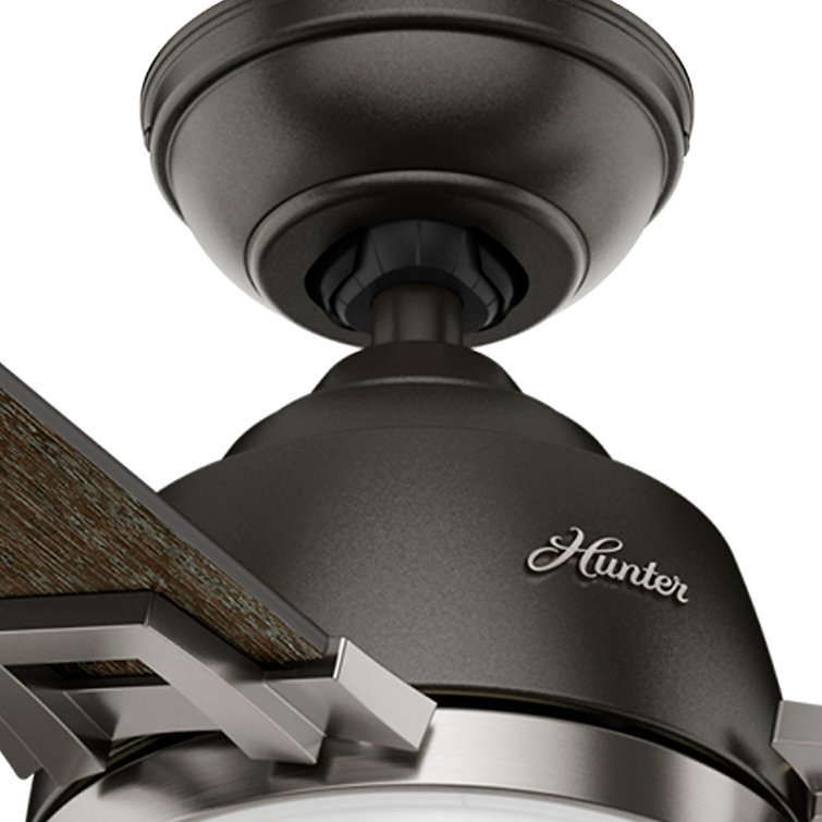 48'' Brushed Nickel 3-Blade Ceiling Fan with LED Light and Remote