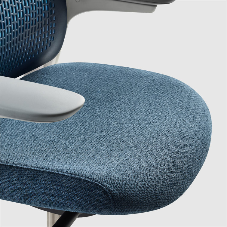 Lagoon and White Ergonomic Office Chair with Plastic Frame