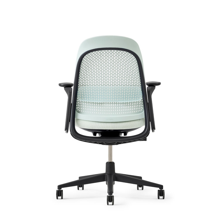 Agave and Black Ergonomic Swivel Office Chair with Plastic Frame