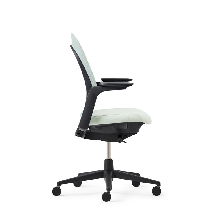 Agave and Black Ergonomic Swivel Office Chair with Plastic Frame