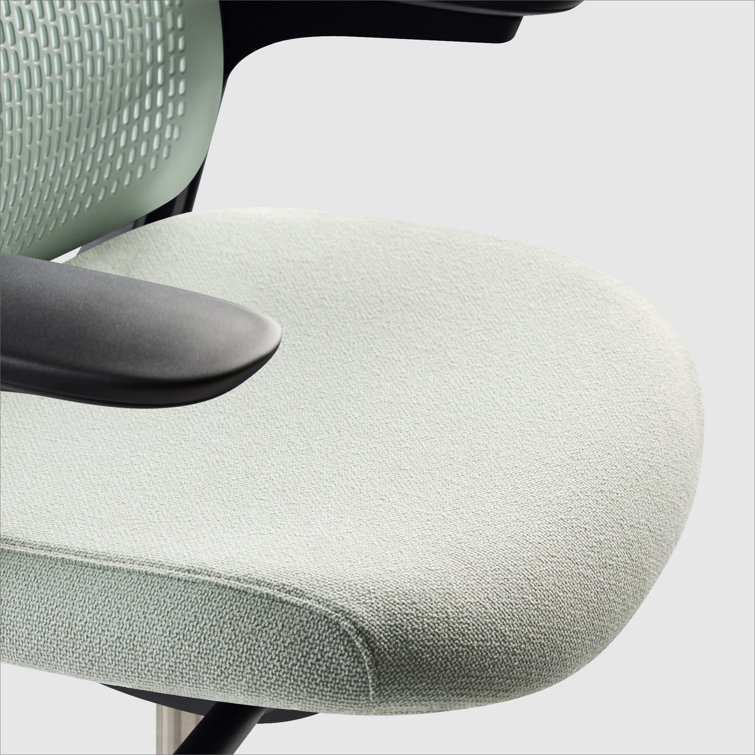 Agave and Black Ergonomic Swivel Office Chair with Plastic Frame