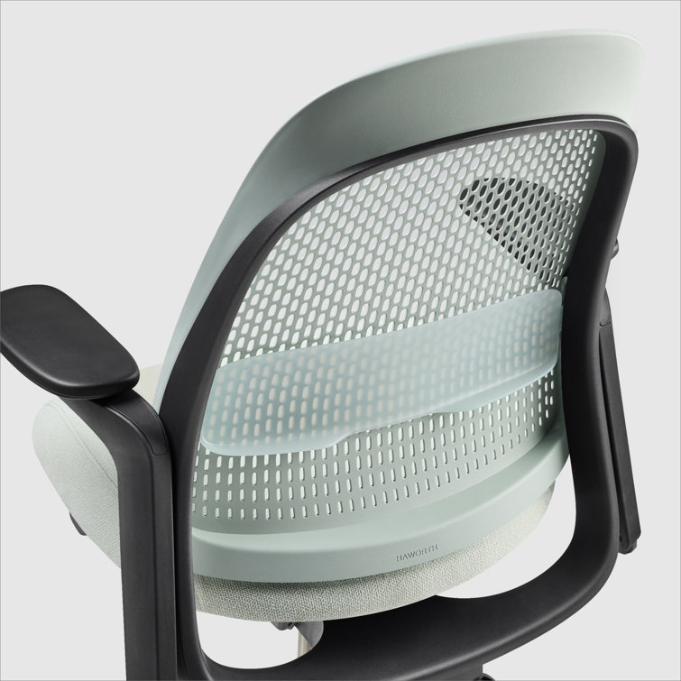 Agave and Black Ergonomic Swivel Office Chair with Plastic Frame