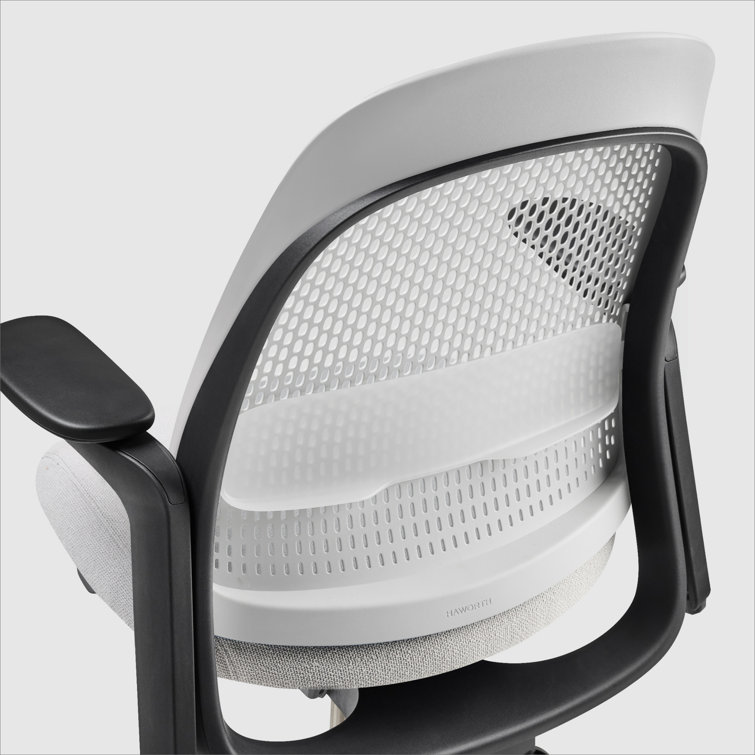 Lunar Gray and Black Ergonomic Swivel Office Chair