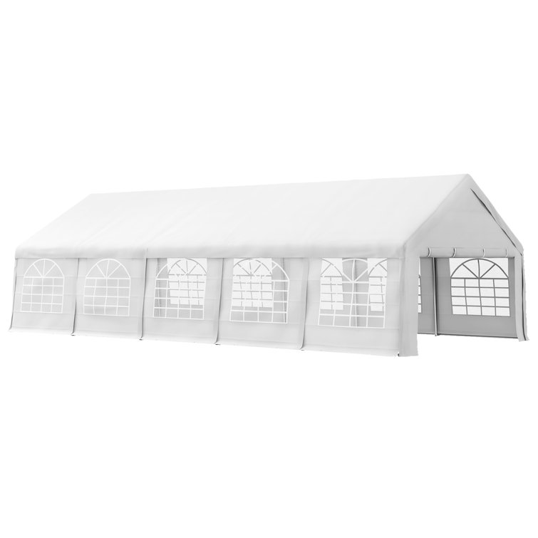 Outsunny White 16' x 32' Heavy Duty Party Tent with Removable Sidewalls