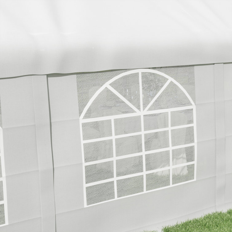 Outsunny White 16' x 32' Heavy Duty Party Tent with Removable Sidewalls