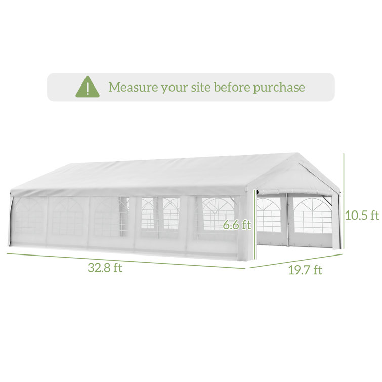 White Heavy Duty Outdoor Party Tent with Removable Sidewalls