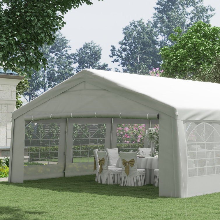 White Heavy Duty Outdoor Party Tent with Removable Sidewalls