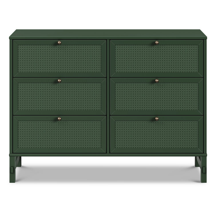 Forest Green Painted 6-Drawer Nursery Dresser