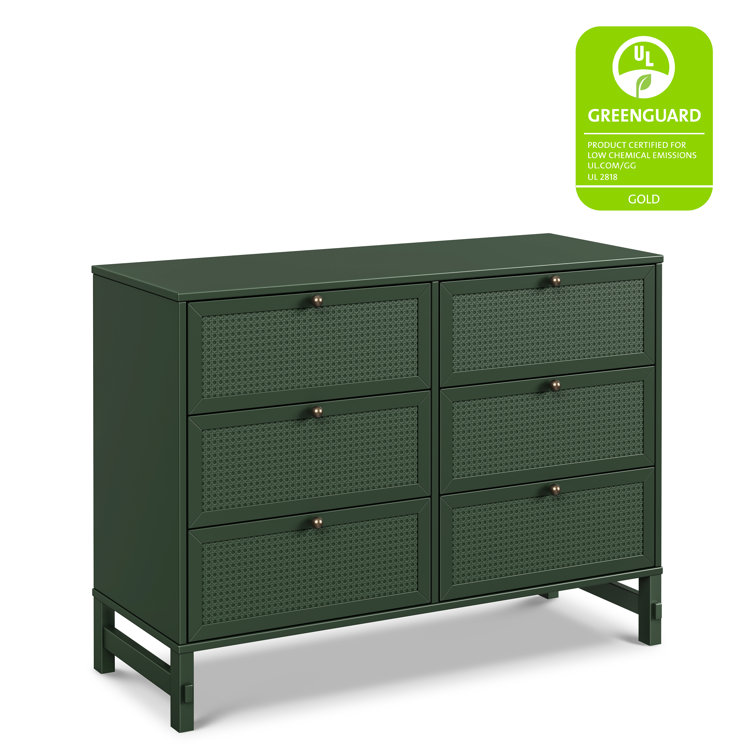 Forest Green Painted 6-Drawer Nursery Dresser