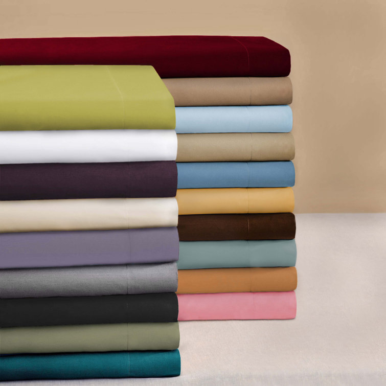 Medium Blue Twin Egyptian Cotton Duvet Cover Set