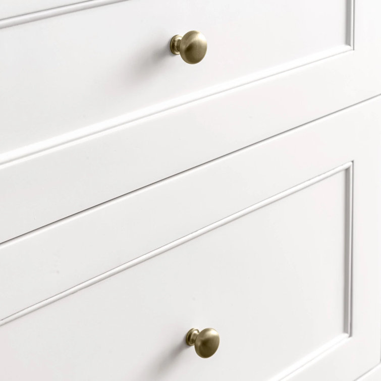 Bright White Solid Wood Transitional Single Vanity Cabinet