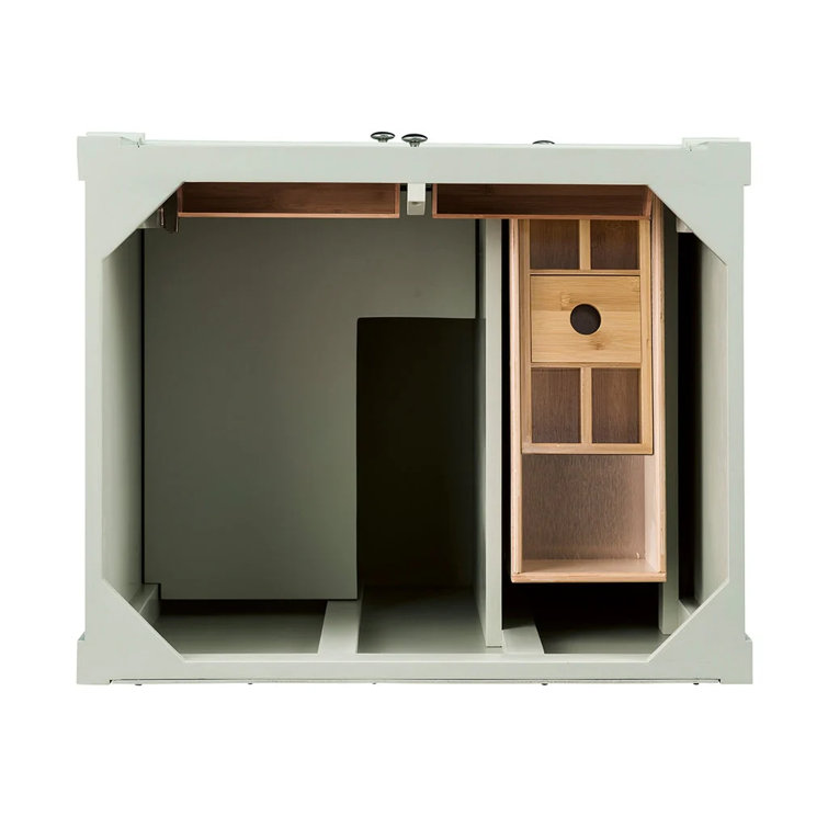 Sage Green Plywood Single Freestanding Bathroom Vanity