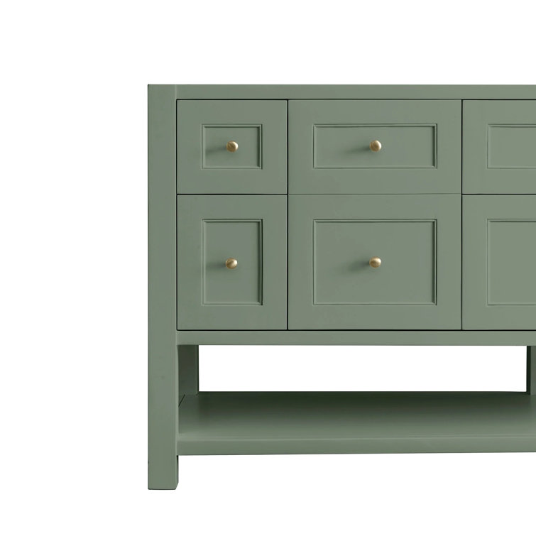 Smokey Celadon 72" Double Vanity with Solid Wood and Veneer