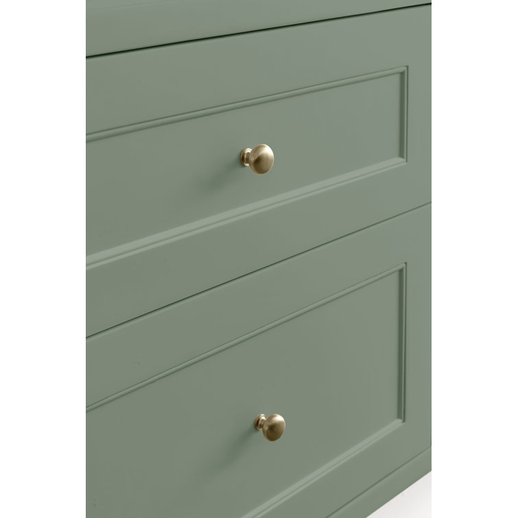 Smokey Celadon Solid Wood Single Vanity with Charcoal Soapstone Top