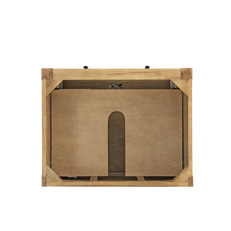 Light Natural Oak 30" Single Bathroom Vanity with Solid Surface Top