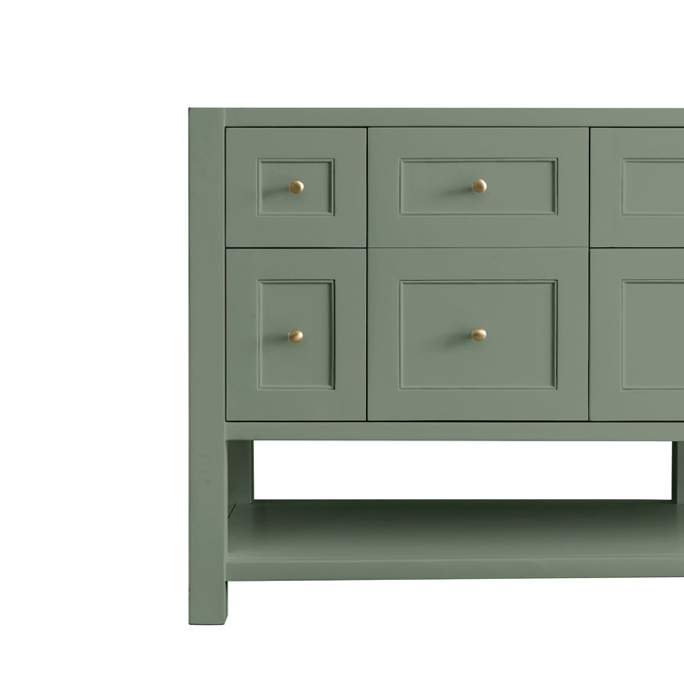 Smokey Celadon 72" Double Vanity with Solid Wood and Veneer