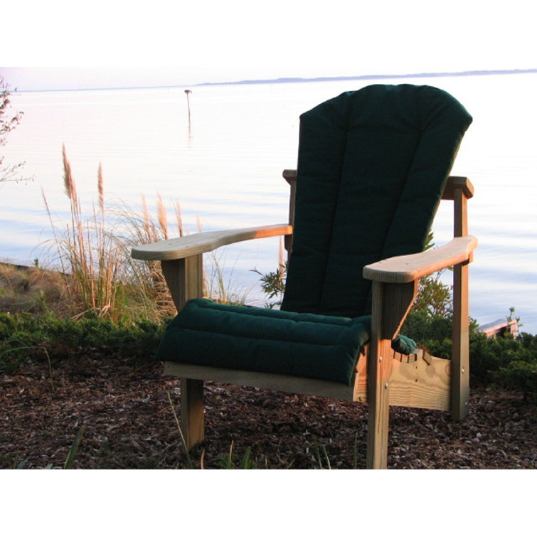 Forest Green Stripe Adirondack Chair Cushion with Acrylic Fabric