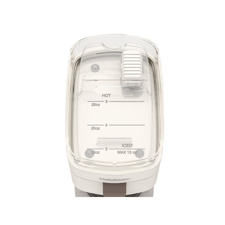 Off-White 5-Cup Compact Drip Coffee Maker with Glass Carafe