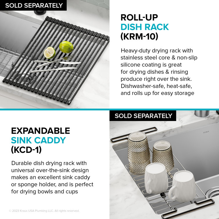Kraus 32.5" Stainless Steel Single Bowl Drop-In Kitchen Sink