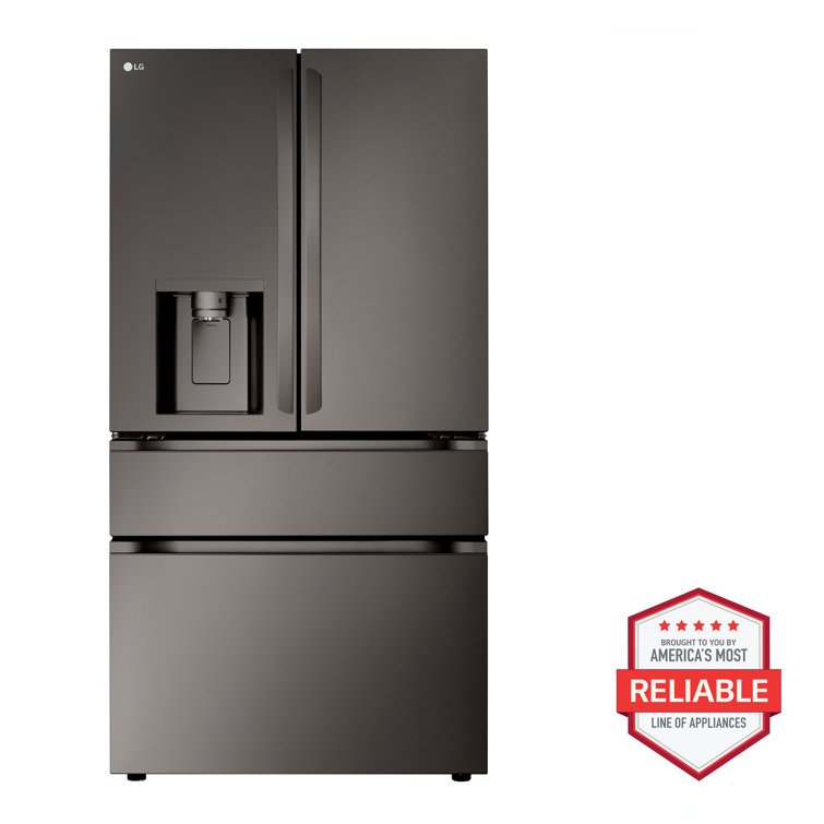 Black Stainless Steel Smart French Door Refrigerator with Ice Maker