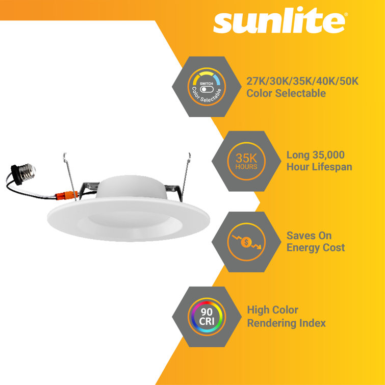 White 5-Inch Dimmable LED Recessed Downlight 6-Pack