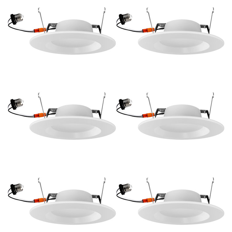 White 5-Inch Dimmable LED Recessed Downlight 6-Pack