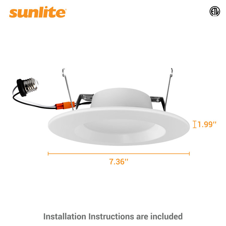 White 5-Inch Dimmable LED Recessed Downlight 6-Pack
